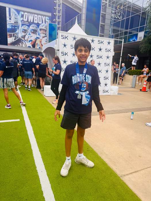 Reyansh at a 5K race
